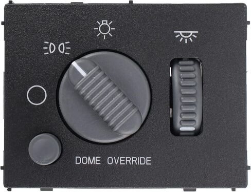 AUTOKAY Headlight Instrument Panel Dimmer Dome Lamp Switch Gray Knob Fits for Chevy Avalanche, Silverado, Tahoe, Suburban, GMC Sierra, Yukon 1999-2002 | Rep# 15755595, 15738843, D1534G, SW2157 in Saudi Arabia