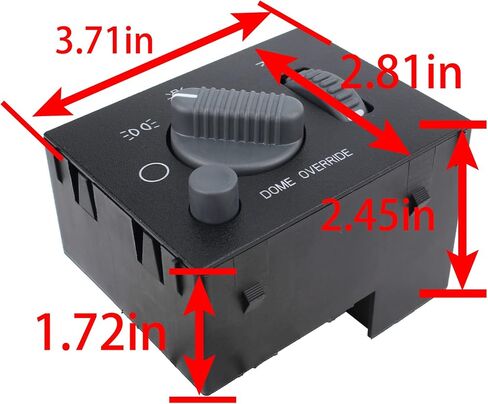 AUTOKAY Headlight Instrument Panel Dimmer Dome Lamp Switch Gray Knob Fits for Chevy Avalanche, Silverado, Tahoe, Suburban, GMC Sierra, Yukon 1999-2002 | Rep# 15755595, 15738843, D1534G, SW2157 in Saudi Arabia