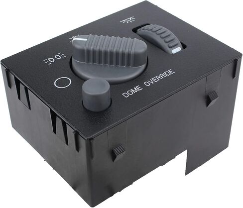 AUTOKAY Headlight Instrument Panel Dimmer Dome Lamp Switch Gray Knob Fits for Chevy Avalanche, Silverado, Tahoe, Suburban, GMC Sierra, Yukon 1999-2002 | Rep# 15755595, 15738843, D1534G, SW2157 in Saudi Arabia