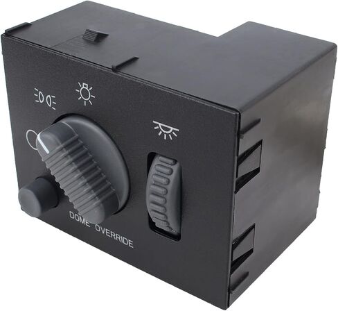 AUTOKAY Headlight Instrument Panel Dimmer Dome Lamp Switch Gray Knob Fits for Chevy Avalanche, Silverado, Tahoe, Suburban, GMC Sierra, Yukon 1999-2002 | Rep# 15755595, 15738843, D1534G, SW2157 in Saudi Arabia