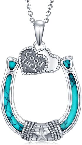 Daixiya Turquoise Necklace 925 Sterling Silver Turquoise Filigree Cross Pendant Necklace Western Jewelry Turquoise Gifts for Women Men in Saudi Arabia