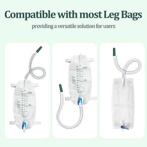 10 Pack Leg Bag Extension Tubing 18" – Flexible and Kink-Resistant Urinary Collection Tube Blue in Saudi Arabia