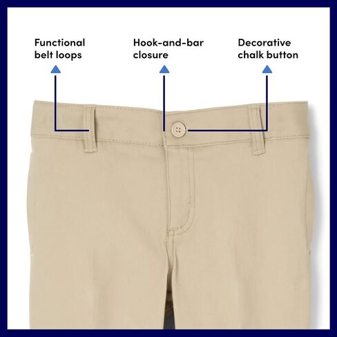 French Toast Skinny Fit Stretch Twill Pant, Khaki, 14 (Young Women) in Saudi Arabia
