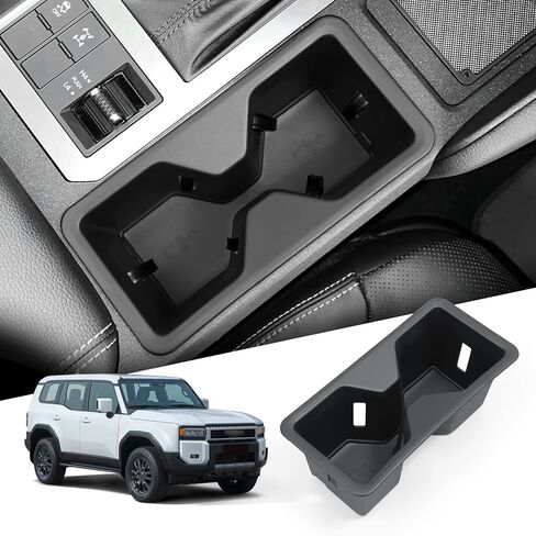 حامل كأس Smabee Center Cust For 2024 2025 Toyota Land Cruiser Prado 250 J250 LC250 Cup Association TPE Drink Organizer Interior Black in Kuwait