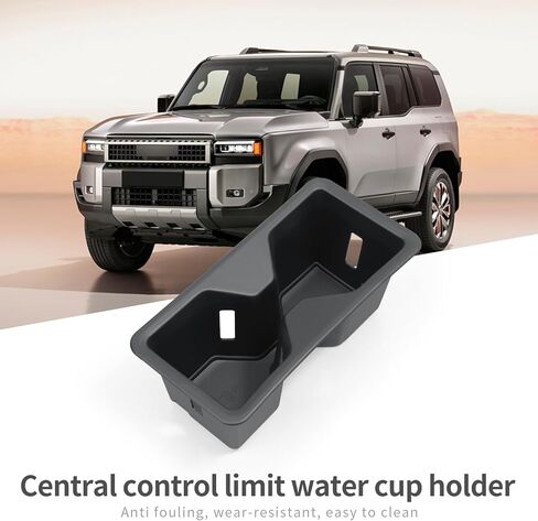 حامل كأس Smabee Center Cust For 2024 2025 Toyota Land Cruiser Prado 250 J250 LC250 Cup Association TPE Drink Organizer Interior Black in Kuwait