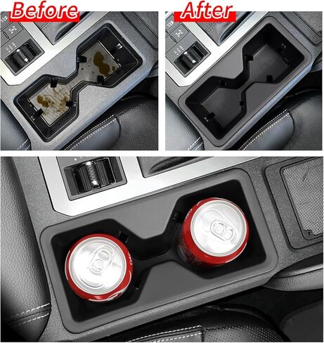 حامل كأس Smabee Center Cust For 2024 2025 Toyota Land Cruiser Prado 250 J250 LC250 Cup Association TPE Drink Organizer Interior Black in Kuwait
