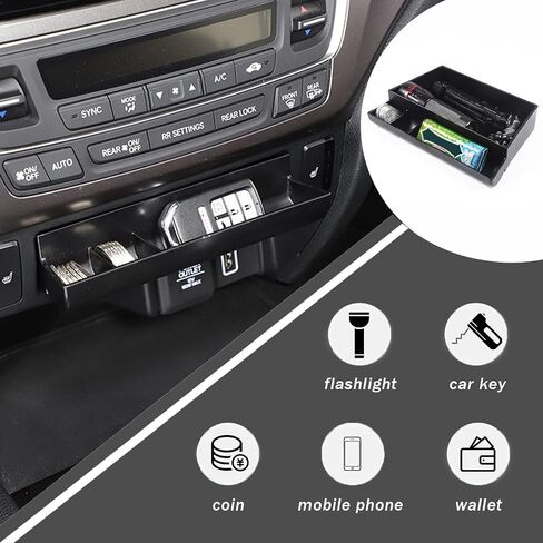 صينية منظم وحدة التحكم المركزية لـ Honda Pilot 2016-2022/ Ridgeline 2017-2025/ Passport 2019-2025 ، ABS Material Console Ruder Box Coin Accessories (النمط A) in Saudi Arabia
