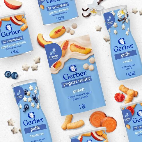 Gerber Baby Snacks Puffs, Blueberry, 1.48 Ounce (Pack of 6) in Kuwait