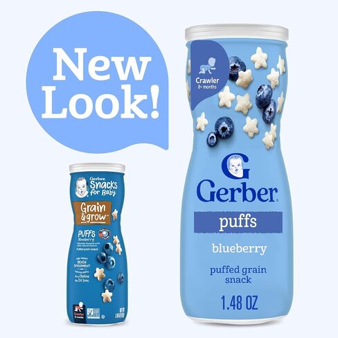 Gerber Baby Snacks Puffs, Blueberry, 1.48 Ounce (Pack of 6) in Kuwait