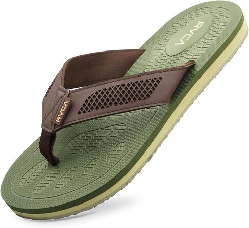 RVCA Perforated T-Bar Sandals - Breathable, Cushioned, and Durable Footwear in Saudi Arabia