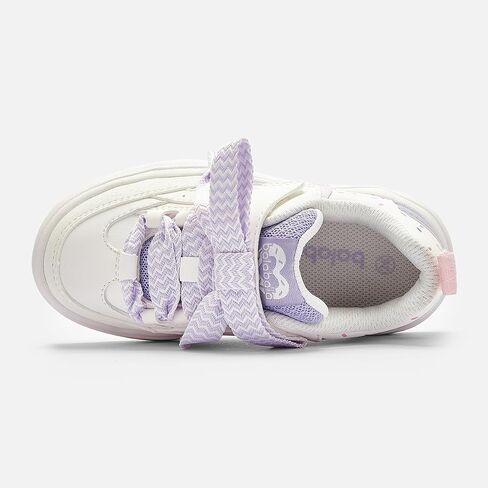 Balabala Little Girls Sneakers with Cute Bow Tie, Toddler Lightweight Comfortable Hook and Loop Casual Shoes in Saudi Arabia