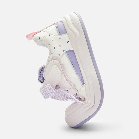 Balabala Little Girls Sneakers with Cute Bow Tie, Toddler Lightweight Comfortable Hook and Loop Casual Shoes in Saudi Arabia