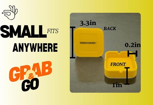 Silicone Ashtray Indoor - square Silicone Ashtrays, Ashtrays for Patio Small Ashtray Cute Rubber Indoor Ash Tray Outdoors - Home Ashtrays Outdoors(yellow) in Saudi Arabia