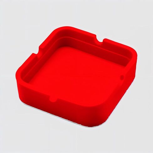 Silicone Ashtray Indoor - square Silicone Ashtrays, Ashtrays for Patio Small Ashtray Cute Rubber Indoor Ash Tray Outdoors - Home Ashtrays Outdoors(yellow) in Saudi Arabia