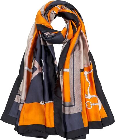 حرير كبير شعور الوشاح الأزياء الأوشحة للنساء خفيفة الوزن واقي من شال الأزهار in Kuwait