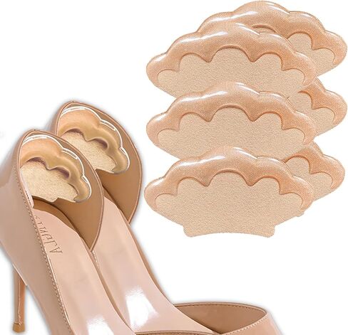 6 Pcs Heel Pad Anti-Slip Heel Grips Shoes Inserts for Women Shoes Too Big with Soft Non-Slip Silicone,High Heel Comfort Pads Heel Cushion Liners Blister Protectors (6Pcs-Nude, One-Size) in Saudi Arabia