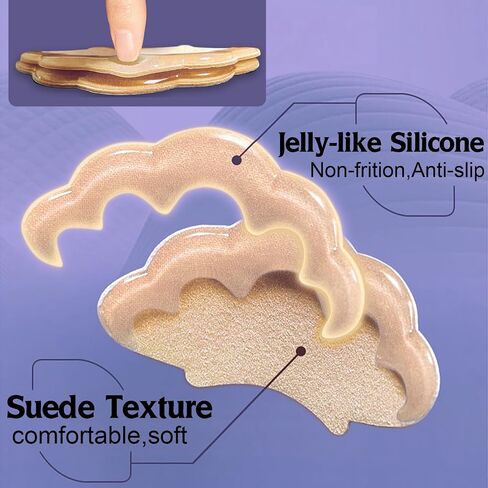 6 Pcs Heel Pad Anti-Slip Heel Grips Shoes Inserts for Women Shoes Too Big with Soft Non-Slip Silicone,High Heel Comfort Pads Heel Cushion Liners Blister Protectors (6Pcs-Nude, One-Size) in Saudi Arabia