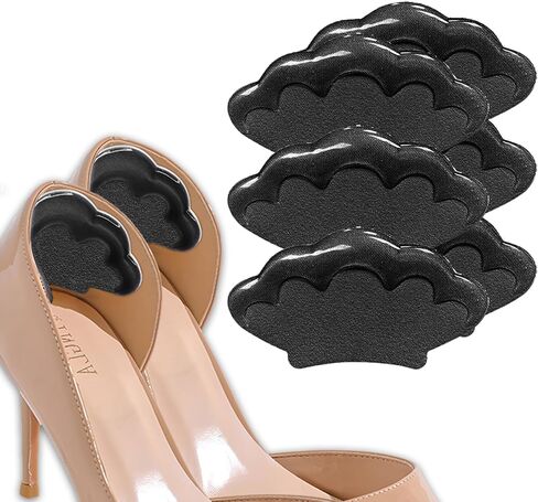 6 Pcs Heel Pad Anti-Slip Heel Grips Shoes Inserts for Women Shoes Too Big with Soft Non-Slip Silicone,High Heel Comfort Pads Heel Cushion Liners Blister Protectors (6Pcs-Nude, One-Size) in Saudi Arabia