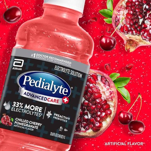 Pedialyte Advancedcare Plus Iced Grape Electrolyte Solution, 33.8 Fl Oz Bottle in Kuwait