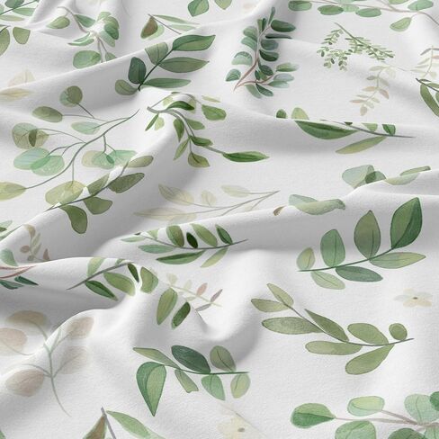 Sweet Jojo Designs Floral Leaf Lamp Shade - Green and White Boho Watercolor Botanical Woodland Tropical Garden in Saudi Arabia