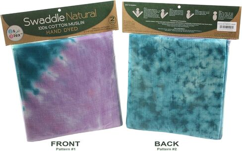 j & alex's Hand Dyed Cotton Muslin Swaddle Blankets in Floral Fields 2 Count in Saudi Arabia