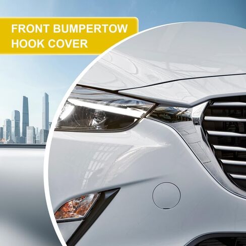 Car Front Pront Profper Tow Cover متوافق مع Mazda CX3 CX-3 DK 2014 2015 2015 2017 2018 2019 2020 2021 2022 2023 Cover Cover Cap DK8A-50A11 Small Towing Eye Cap Red Cap Red in Kuwait