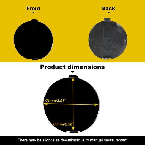 Car Front Pront Profper Tow Cover متوافق مع Mazda CX3 CX-3 DK 2014 2015 2015 2017 2018 2019 2020 2021 2022 2023 Cover Cover Cap DK8A-50A11 Small Towing Eye Cap Red Cap Red in Kuwait