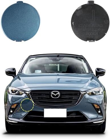 Car Front Pront Profper Tow Cover متوافق مع Mazda CX3 CX-3 DK 2014 2015 2015 2017 2018 2019 2020 2021 2022 2023 Cover Cover Cap DK8A-50A11 Small Towing Eye Cap Red Cap Red in Kuwait