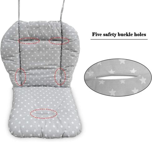 Kocpudu High Chair Cushion, Baby High Chair Cushion, Pad for High Chair, Soft and Comfortable, Lightweight and Breathable,Making The Baby More Comfortable (Jungle Animal Pattern on Blue Background) in Kuwait