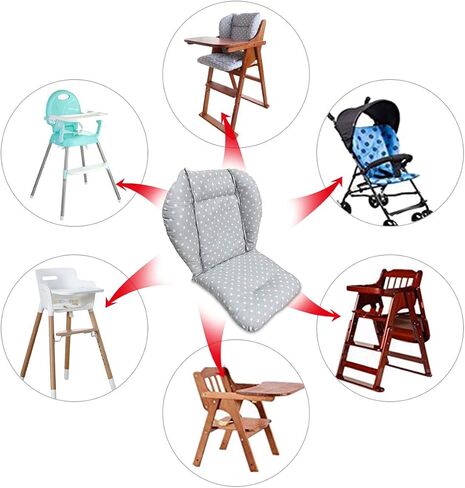 Kocpudu High Chair Cushion, Baby High Chair Cushion, Pad for High Chair, Soft and Comfortable, Lightweight and Breathable,Making The Baby More Comfortable (Jungle Animal Pattern on Blue Background) in Kuwait