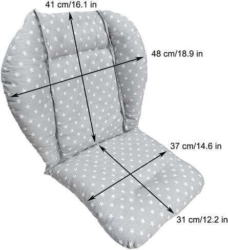 Kocpudu High Chair Cushion, Baby High Chair Cushion, Pad for High Chair, Soft and Comfortable, Lightweight and Breathable,Making The Baby More Comfortable (Jungle Animal Pattern on Blue Background) in Kuwait