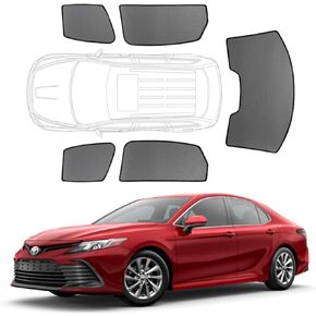 Toyota Camry 2018,19,20, 2021 2022 2023 2024 2025 5 Pieces Set Custom Fit Magnetic Window Sunshade, Privacy Protection, Temperatur Control, Visor Front Rear Windshield Frame Curtain Side Tints Covers