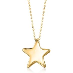 Ross-Simons Italian 14kt Yellow Gold Star Necklace