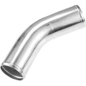 76mm 3" OD 4" 100mm Leg Length Universal Car Aluminum Alloy Tube Intercooler Pipe 45 Degree Bend Elbow Air Intake Joiners Tubing - Pack of 1 Auto Replacement Parts