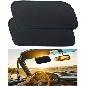 2Pcs Car Side Window Sunshades for Front & Side Windows - UV Blocker, Anti-Glare, Reusable & Removable Static Cling Sun Shades for Driver & Passenger, Easy to Install, Fits All Cars