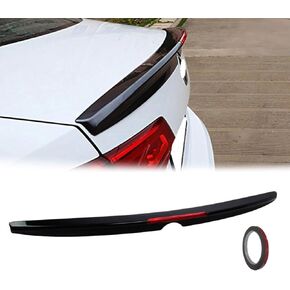Black Rear Trunk Lip Spoiler Wing Red Reflector Fit for Compatible with VW Jetta MK6 S/SE/SEL/GLI 2012-2018 Sedan Accessories