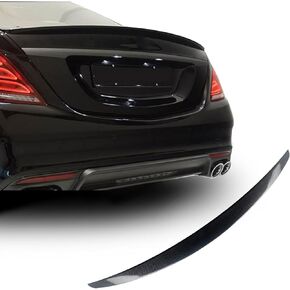 Rear Spoiler Wings for Mercedes Benz S Class W222 Sedan (2014-2020) S450 S550 S560 S63 4 Door 2015 2016 2017 2018 2019 Trunk Spoiler Wing Trunk Tail Rear Trunk Lid,Carbon Fiber Style Performance