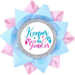 Keeper of the Gender Pins, Boy or Girl Unveiling Party Brooch for Baby Shower & Gender Reveal Party Decorations
