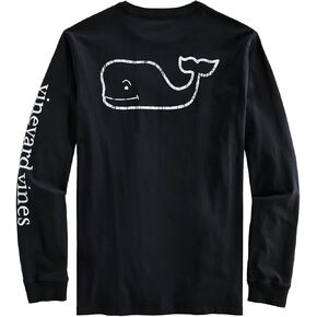 vineyard vines Men's Long Sleeve Vintage Whale Pocket T-Shirt, Blue Blazer, XX-Large in Kuwait