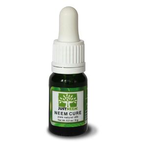 Neem Cure Oil - Natural - Best on Acne, Psoriasis, Eczema, Rosacea, Cold Sores, Toe Nails, Bug and Spider Bites and Other Skin Irritations. with Dropper Cap Applicator. - 0.3 oz