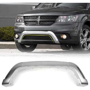 Crossroad Front Bumper Cover Molding Compatible with Dodge Journey 2014 2015 2016 2017 2018 2019 2020 Center Trim OEM 68223776AA CH1044129 Chrome