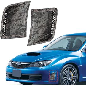2Pcs Front Bumper Side Bezel Cover for Subaru Impreza WRX STi 2014 2013 2012 2011 2010 2009 2008 Carbon Fiber Printing Bumper Side Air Vents Cover