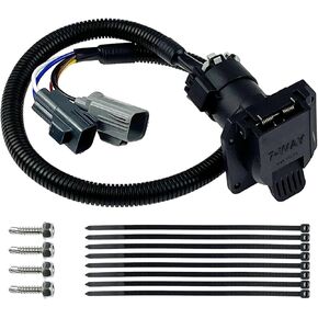7 Way RV Blade Trailer Wiring Harness لعام 2020-2024 Ford F-250 ، F-350 ، F-450 ، F550 ، F650 Super Duty ، التوصيل والتشغيل