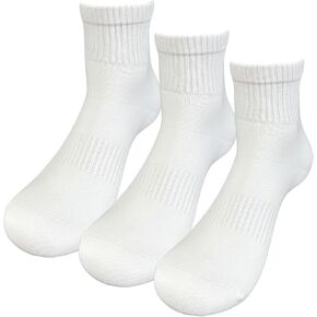 3 Pairs Athletic Crew Socks for Men Women, Seaweed Fiber Moisture Wicking Running Socks, Cushioned Breathable Fit