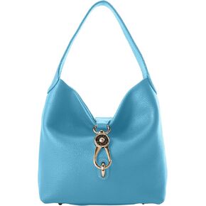 Dooney & Bourke Handbag, Pebble Grain Small Logo Lock Sac Shoulder Bag - Sky Blue