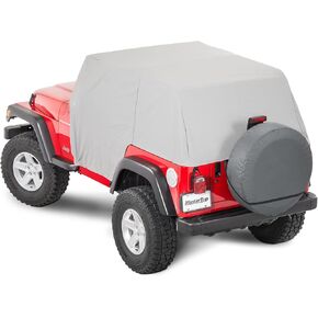 MasterTop Cab Cover with Door Flaps| Fits 1992-2006 Jeep YJ and TJ Wranglers with soft or Hard Top removed| Durable waterproof Vinyl and soft paint pampering interior|11110009, Gray