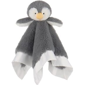 Apricot Lamb Stuffed Animals Soft Security Blanket Gray Penguin Infant Nursery Character Blanket Luxury Snuggler Plush(Gray Penguin, 14 Inches) in Kuwait