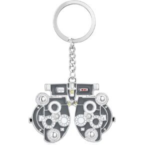 Medical Optometrists Keychain Ophthalmology Vision Test Optometry Enamel Pendant Keyring Jewelry for Eye Doctor Nurse Backpack Bag Key Chain