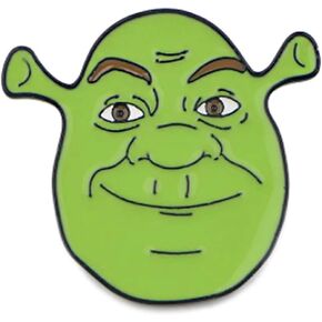 Shrek Classic Green Metal Metal Monate Ogre Monster Monster Face Pin