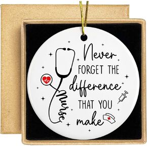 Nurse Gifts for Women - Nurses Week Gifts - Gift for Nurses - Nurse Rn Nicu LPN Practitioner Gift for Women - Retirement, Birthday, Graduation Appreciation Nursing Student Ideas - Glass Ornament